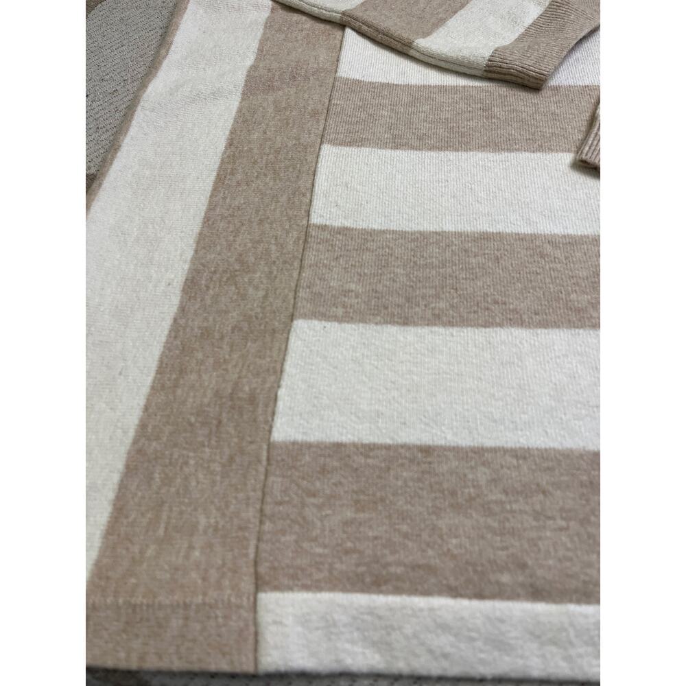 J. Jill striped neutral minimalist sweater tunic, size large Tall - Picture 9 of 10